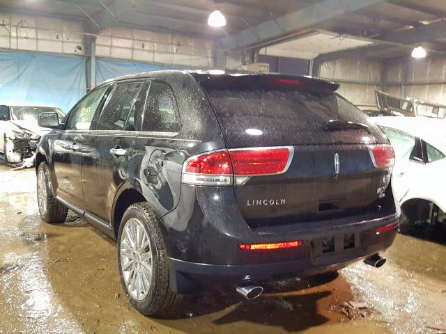 2LMDJ8JK8BBJ06100 - 2011 LINCOLN MKX BLACK photo 3