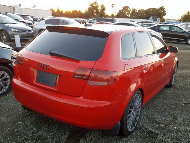 WAUMF78P26A170337 - 2006 AUDI A3 2.0 SPO RED photo 4