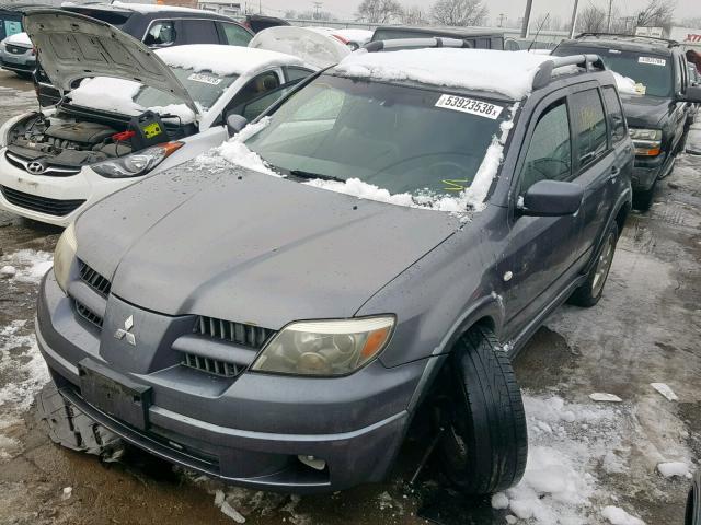 JA4LZ81F95U024702 - 2005 MITSUBISHI OUTLANDER GRAY photo 2