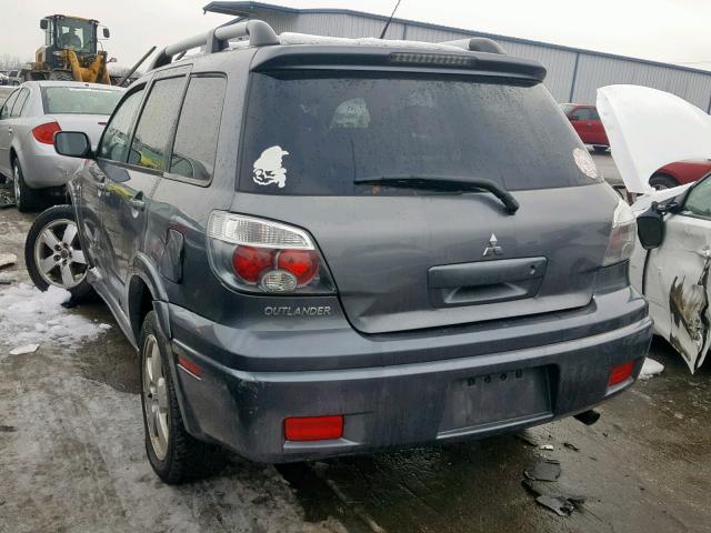 JA4LZ81F95U024702 - 2005 MITSUBISHI OUTLANDER GRAY photo 3