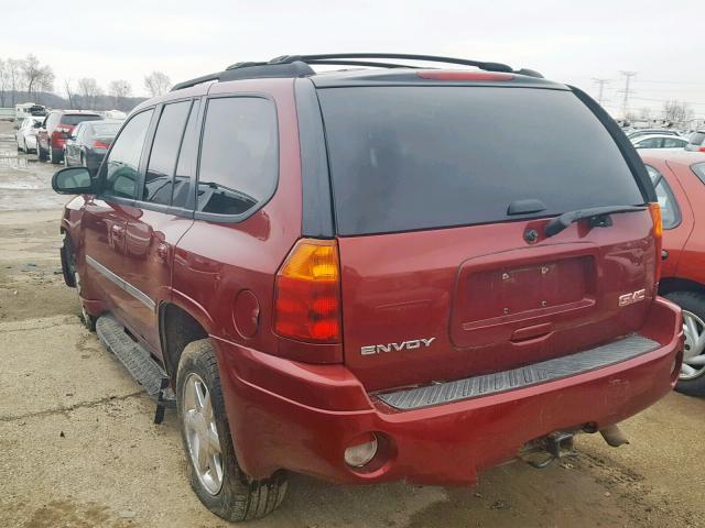 1GKDT13S872292933 - 2007 GMC ENVOY MAROON photo 3