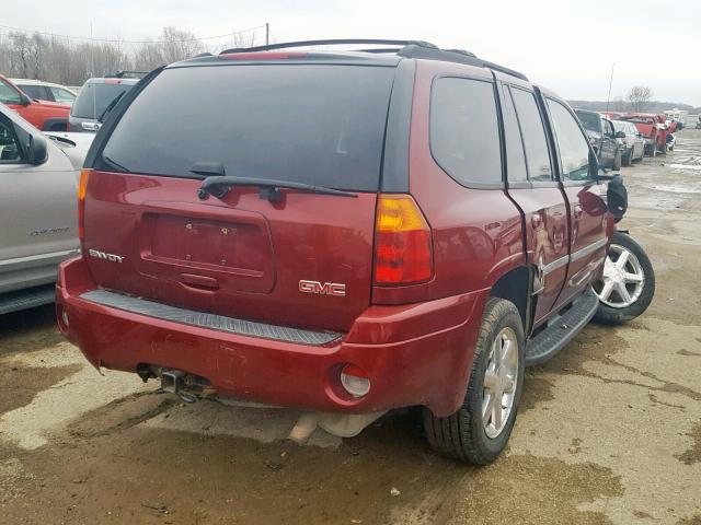 1GKDT13S872292933 - 2007 GMC ENVOY MAROON photo 4