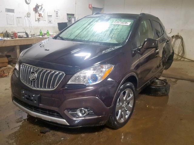 KL4CJDSB8DB165699 - 2013 BUICK ENCORE PRE BROWN photo 2