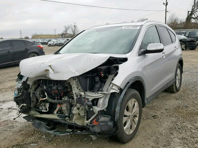 2HKRM4H70EH618451 - 2014 HONDA CR-V EXL SILVER photo 2