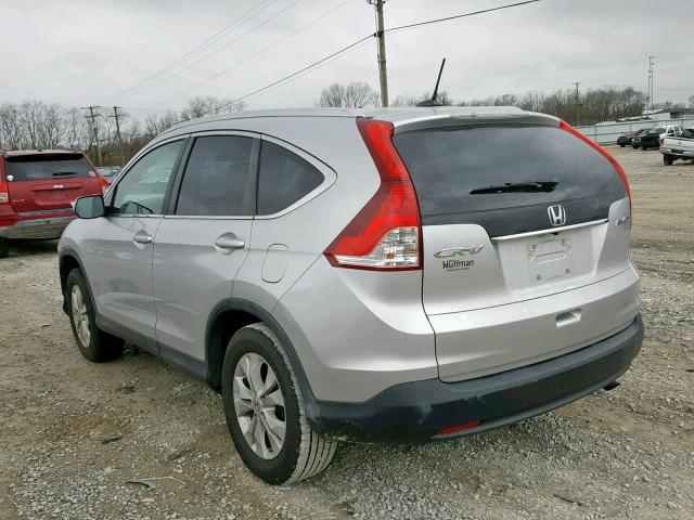 2HKRM4H70EH618451 - 2014 HONDA CR-V EXL SILVER photo 3