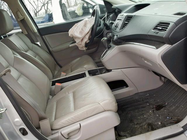 2HKRM4H70EH618451 - 2014 HONDA CR-V EXL SILVER photo 5