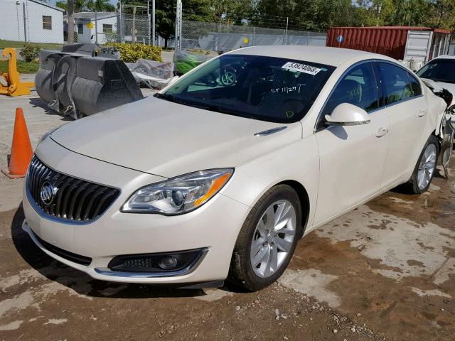 2G4GN5EX6F9123542 - 2015 BUICK REGAL PREM WHITE photo 2