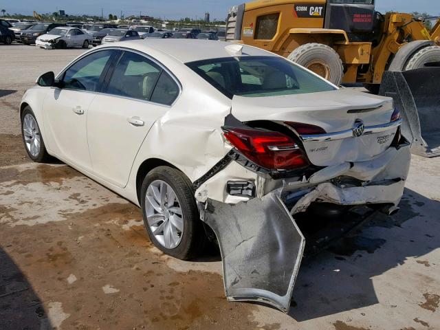 2G4GN5EX6F9123542 - 2015 BUICK REGAL PREM WHITE photo 3