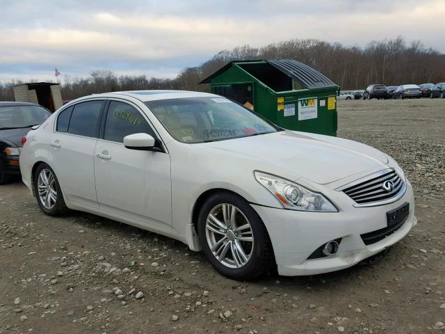 JN1CV6AR8AM250369 - 2010 INFINITI G37 WHITE photo 1