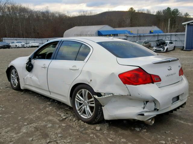 JN1CV6AR8AM250369 - 2010 INFINITI G37 WHITE photo 3