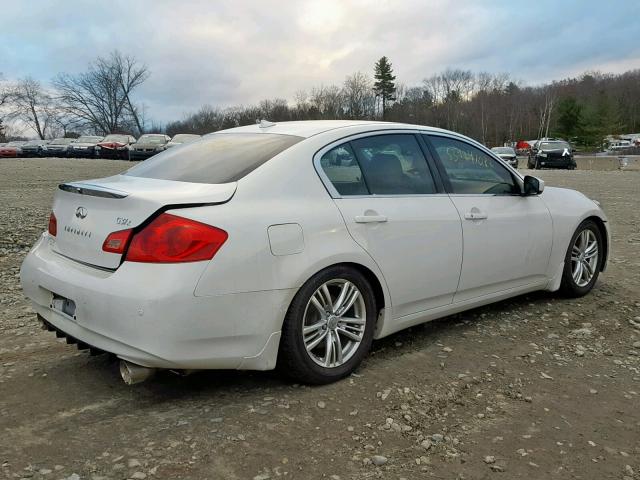 JN1CV6AR8AM250369 - 2010 INFINITI G37 WHITE photo 4