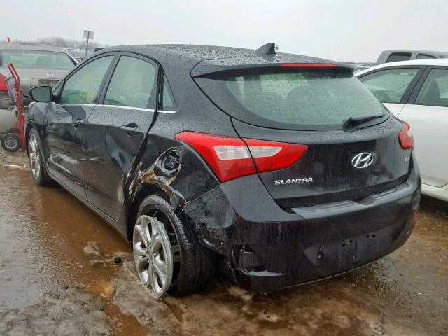 KMHD35LE3DU112072 - 2013 HYUNDAI ELANTRA GT BLACK photo 3