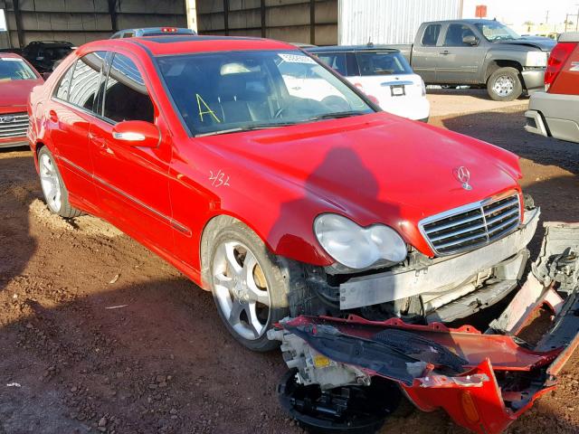 WDBRF52H67F869147 - 2007 MERCEDES-BENZ C 230 RED photo 1