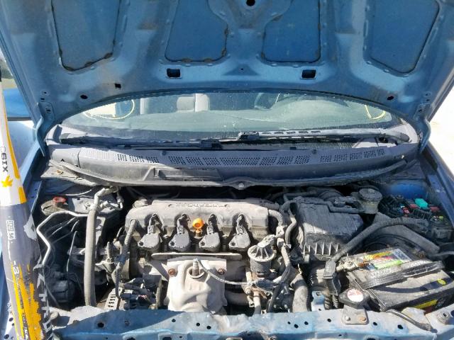 2HGFG12806H537620 - 2006 HONDA CIVIC EX BLUE photo 7