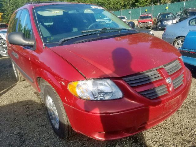 1D4GP25B55B256469 - 2005 DODGE CARAVAN SE RED photo 1