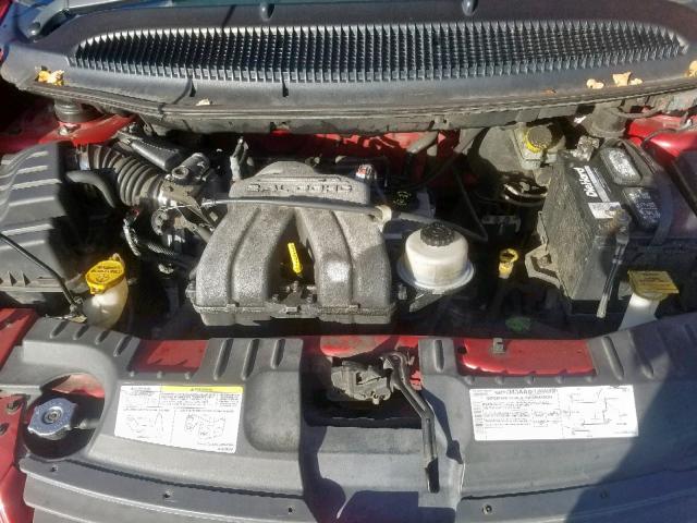 1D4GP25B55B256469 - 2005 DODGE CARAVAN SE RED photo 7