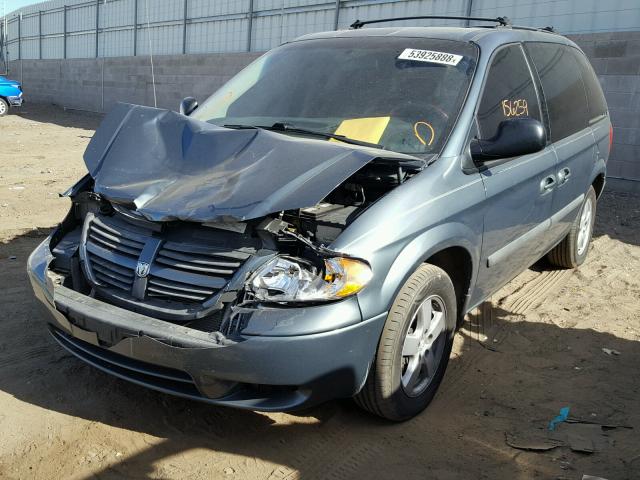 1D4GP45R76B574264 - 2006 DODGE CARAVAN SX BLUE photo 2