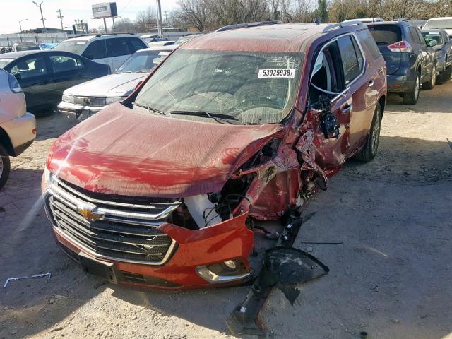 1GNERKKW4JJ244181 - 2018 CHEVROLET TRAVERSE P MAROON photo 2