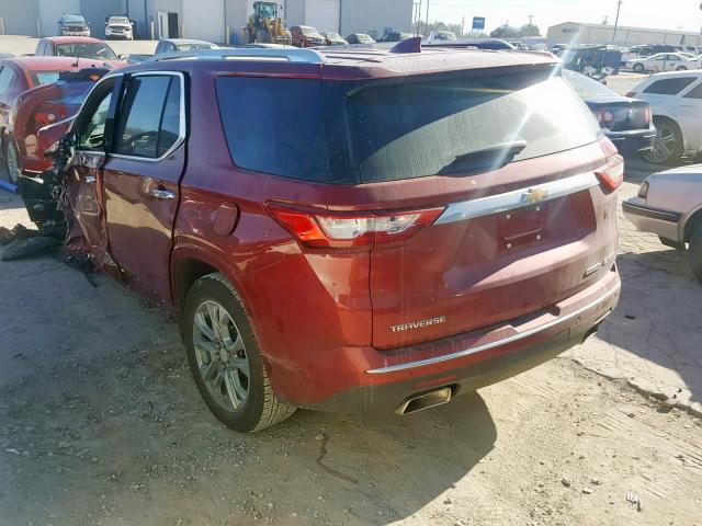 1GNERKKW4JJ244181 - 2018 CHEVROLET TRAVERSE P MAROON photo 3