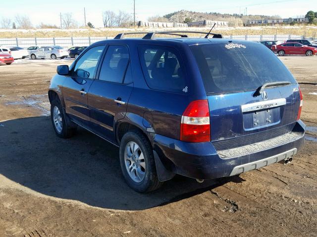 2HNYD18753H509851 - 2003 ACURA MDX TOURIN BLUE photo 3