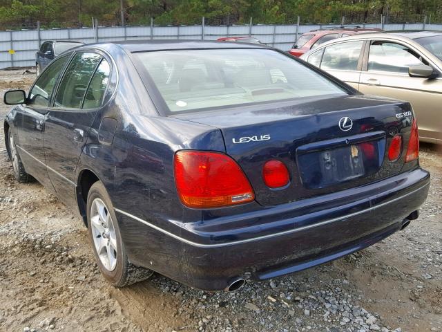 JT8BD69S310147563 - 2001 LEXUS GS 300 BLUE photo 3