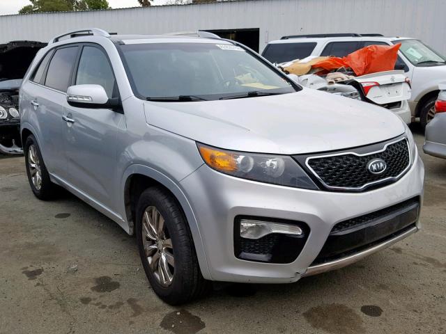 5XYKW4A25DG392844 - 2013 KIA SORENTO SX SILVER photo 1