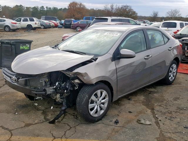 2T1BURHEXGC686761 - 2016 TOYOTA COROLLA L GRAY photo 2