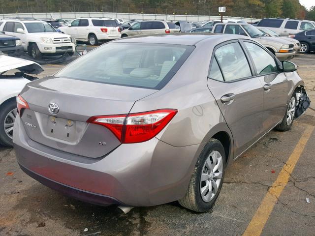 2T1BURHEXGC686761 - 2016 TOYOTA COROLLA L GRAY photo 4