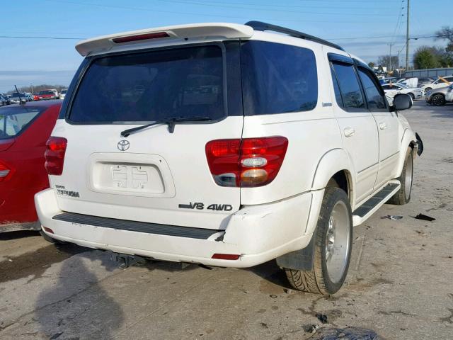 5TDBT48A24S228329 - 2004 TOYOTA SEQUOIA LI WHITE photo 4