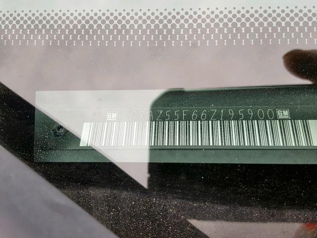 1G8AZ55F66Z195900 - 2006 SATURN ION LEVEL GRAY photo 10