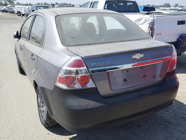 KL1TD5DE4AB050840 - 2010 CHEVROLET AVEO LS GRAY photo 3