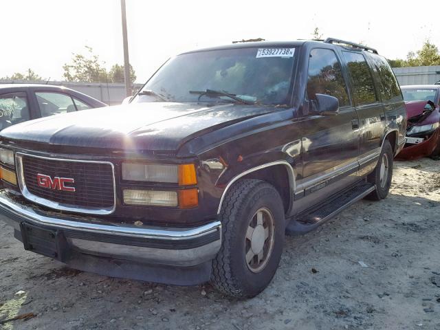 1GKEC13R7XJ809274 - 1999 GMC YUKON BLACK photo 2