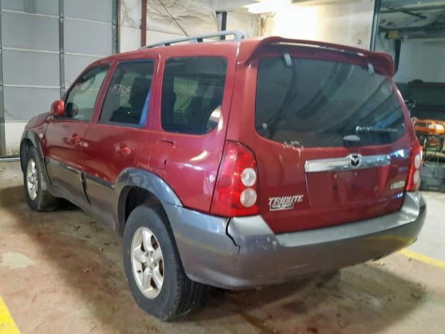 4F2CZ96115KM56785 - 2005 MAZDA TRIBUTE S MAROON photo 3