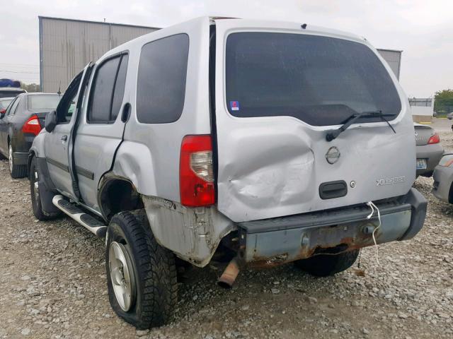 5N1ED28T63C635033 - 2003 NISSAN XTERRA XE SILVER photo 3