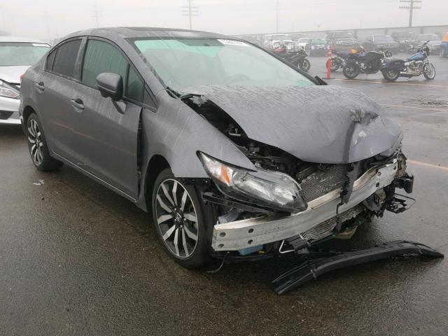 2HGFB2F94FH525736 - 2015 HONDA CIVIC EXL GRAY photo 1