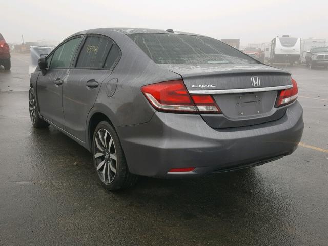 2HGFB2F94FH525736 - 2015 HONDA CIVIC EXL GRAY photo 3