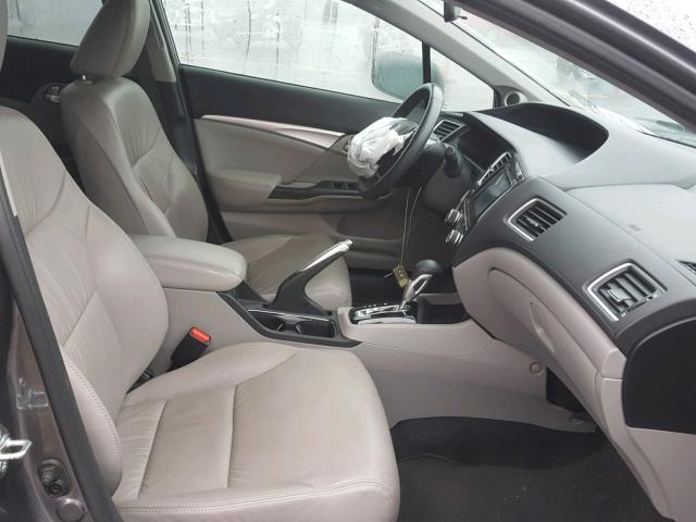 2HGFB2F94FH525736 - 2015 HONDA CIVIC EXL GRAY photo 5