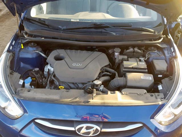 KMHCT4AEXGU021779 - 2016 HYUNDAI ACCENT SE BLUE photo 7