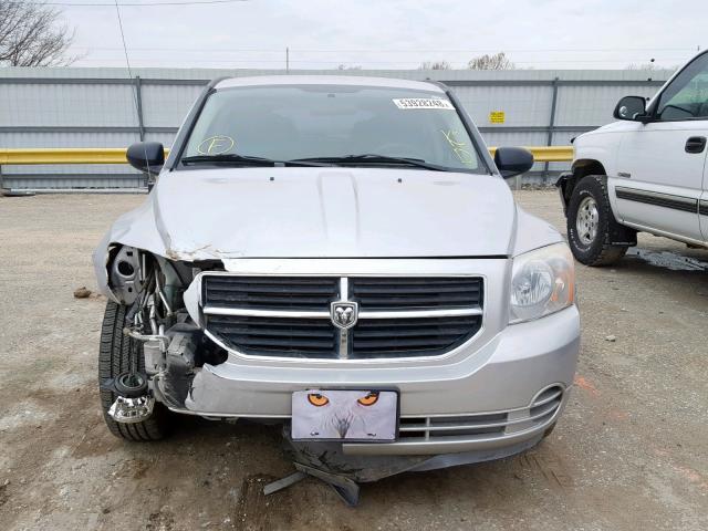 1B3HB48B57D575970 - 2007 DODGE CALIBER SX SILVER photo 9