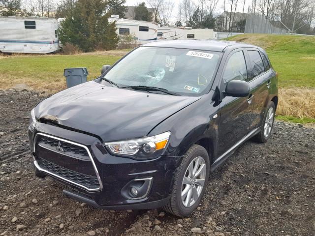 4A4AR3AU6EE024836 - 2014 MITSUBISHI OUTLANDER BLACK photo 2