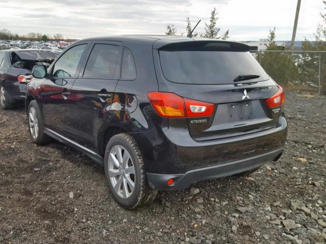 4A4AR3AU6EE024836 - 2014 MITSUBISHI OUTLANDER BLACK photo 3