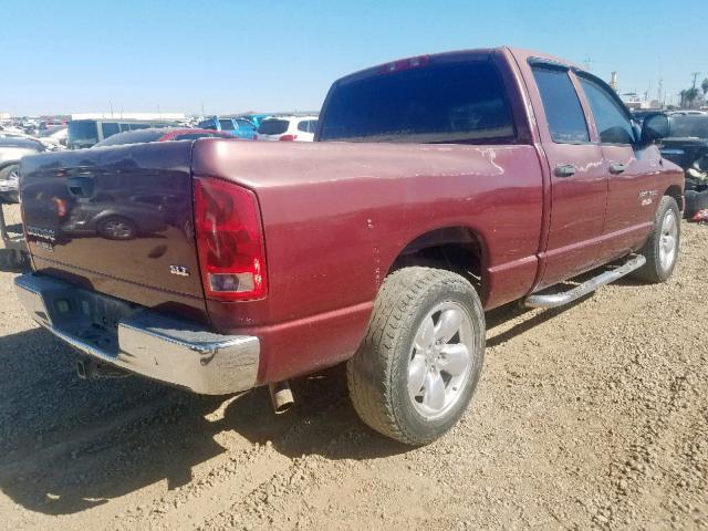 1D7HA18N43S120761 - 2003 DODGE RAM 1500 S BURGUNDY photo 4