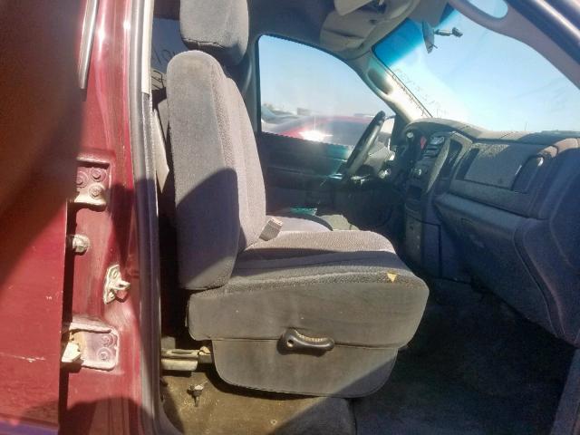 1D7HA18N43S120761 - 2003 DODGE RAM 1500 S BURGUNDY photo 5