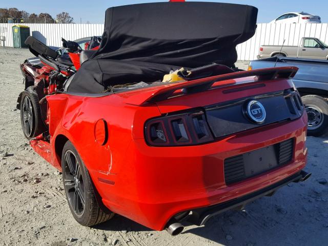 1ZVBP8FF0E5314804 - 2014 FORD MUSTANG GT RED photo 3