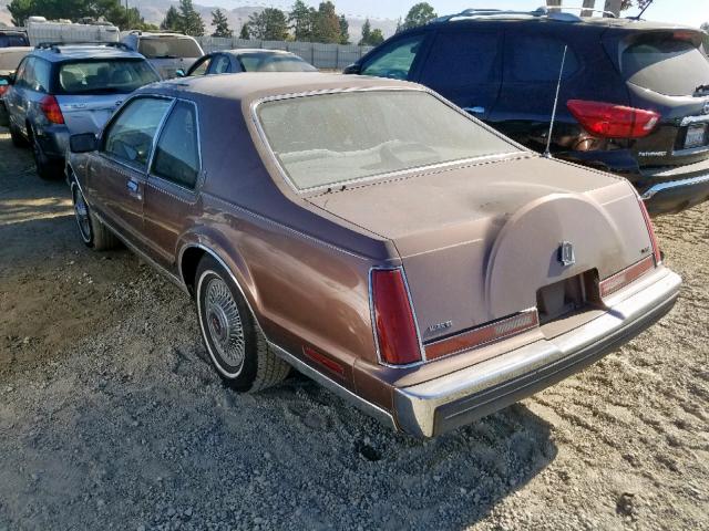 1LNBM91F0HY625981 - 1987 LINCOLN MARK VII BROWN photo 3