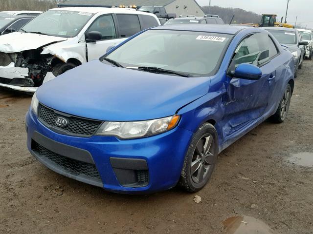 KNAFU6A28C5597839 - 2012 KIA FORTE EX BLUE photo 2