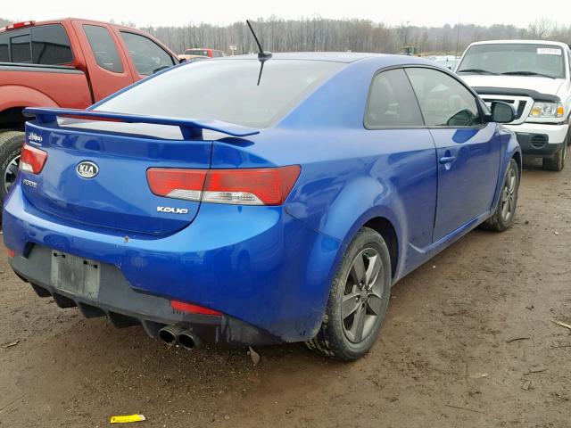 KNAFU6A28C5597839 - 2012 KIA FORTE EX BLUE photo 4