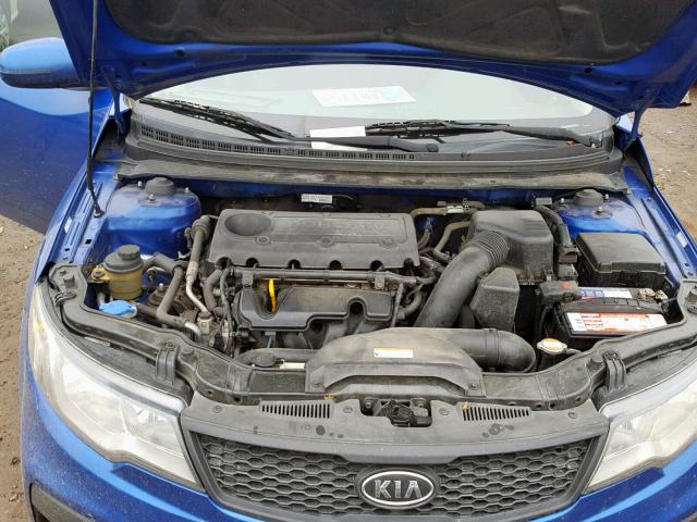 KNAFU6A28C5597839 - 2012 KIA FORTE EX BLUE photo 7