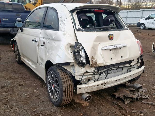 3C3CFFFH0HT682568 - 2017 FIAT 500 ABARTH WHITE photo 3