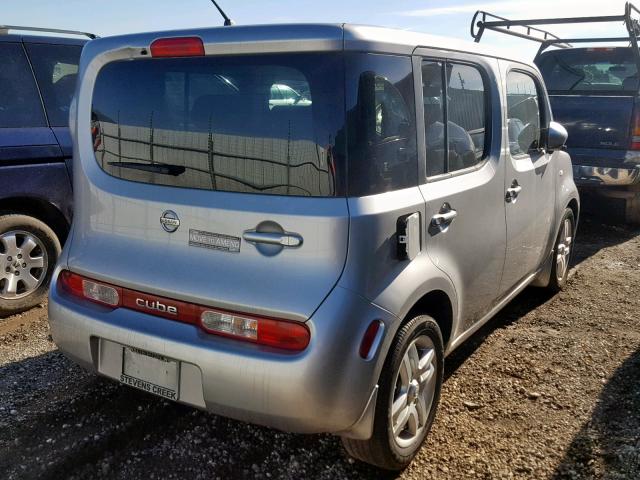 JN8AZ2KR1AT157638 - 2010 NISSAN CUBE BASE SILVER photo 4